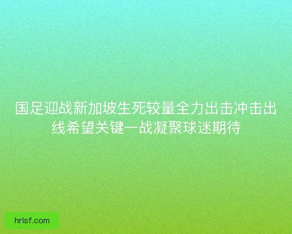 国足迎战新加坡生死较量全力出击冲击出线希望关键一战凝聚球迷期待